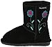 BEARPAW Buttercup Toddler Boot (Toddler/Little Kid),Black,12 M US Little Kid