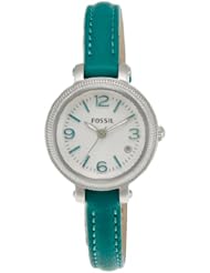 Fossil Heather Three Hand Leather Watch - Teal Es3333