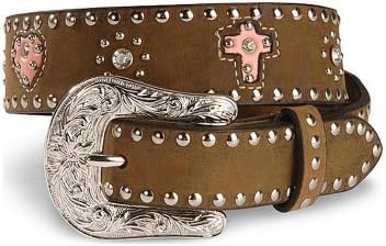 Nocona Girls' Cross And Heart Leather Belt