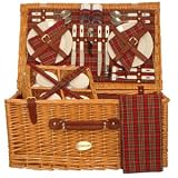 Serenity Rose Picnic Basket for 4