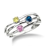 Created Multi-Color Sapphire Ring