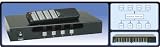 4x4 AV Matrix Switcher with IR Remote Control