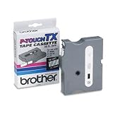 TX Tape Cartridge for PT-30/35/8000(XL), PTPC, White on Clear, 1/2w