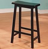 Black Finish 29 Counter Barstools, Set of 2 by Coaster