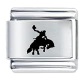 Rodeo Cowboy Italian Charms Bracelet Link