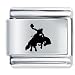 Jewelry : Rodeo Cowboy Laser Italian Charms