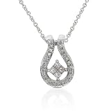 14k White Gold 1/4ctw Diamond Pendant (HI/I1)