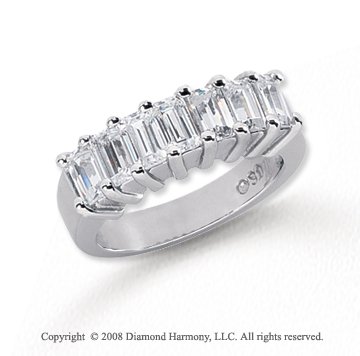 Platinum 7 Stone 2 1/2Ct Diamond Anniversary Band