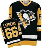 Mario Lemieux Black Reebok Heroes of Hockey Pittsburgh Penguins Jersey - X-Large