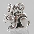 Tiny Sterling Silver Bunny Rabbit Charm, #2492