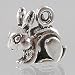 Tiny Rabbit Charm in Sterling Silver, #2492
