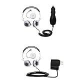 Essential Kit for the Plantronics Pulsar 590A - includes Car and Wall Charger with Rapid Charge Technology - Gomadic Brand w/ TipExchange Technology