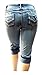Jack David Ling Womens Plus Size Stretch Capri Twill Denim Jeans