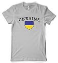 (Cybertela)Ukraine Flag Crest Women's T-shirt Country Pride Shield Tee