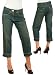 Crazy Line Rhinestone Capri Jeans
