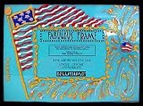America's Flag Design - Hand Painted - Frame - 5x7 - Rectangle Photo Opening