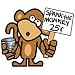 Spank The Monkey T-shirt, Womens Medium, Lt Gray