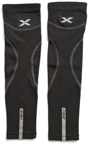 2XU Unisex Thermal Arm Warmers,Black/Black,Medium