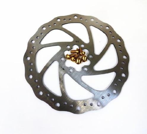 Disc Brake Rotor 160mm For SHIMANO AVID With 6Pcs Gold Titanium Ti Bolts