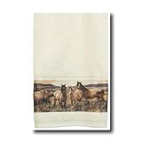 Review Blonder Home Accents XMUSTG012L / Mustangs Horses Hand Towel by Blonder Home Accents