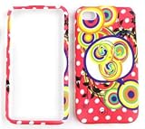 Apple iPhone 4 Colorful Dots and Circles on Pink with White Dots Hard Case,Cover,Faceplate,SnapOn,Protector
