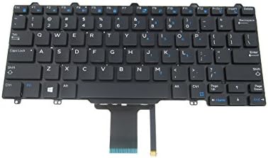 HitFit US Keyboard with Backlit Backlight Mouse Point (WITHOUT Frame) for DELL Latitude E5250 E7250