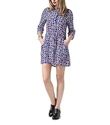 Polyester General Print Spring  Dress With a Sash 