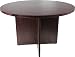 48'' Round Contemporary Conference Table with Mahogany Finish [SL-MBC48-MAH-GG]