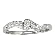 10K White Gold 11 Stone Diamond Promise Ring .09ct (Available sizes 4 - 10)