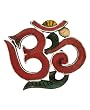 Hand-carved & Hand-painted Om Symbol Wall Hanging