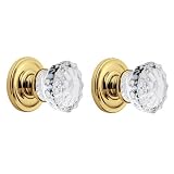 Baldwin 5820.030.PRVRD Crystal Peyton Door Knob Privacy Lock Set Brass