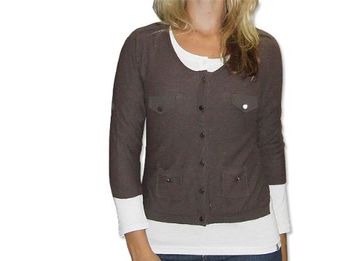 GIN TONIC Strickjacke Damen in Trueffel – Strickjacke – braun , Größe XL