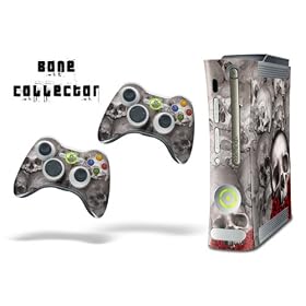 New XBOX 360 Console Protective Skin - BoneCollector - Silver