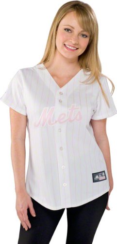 New York Mets Women's White/Pink Fashion Replica Jersey