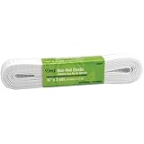 Dritz 9506W Non-Roll Flat Elastic, White, 3/4-Inch