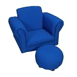 Gift Mark Childs Upholstered Chair with Ottoman, Blue childrens rocking chairs Gift Mark Childs Upholstered Chair with Ottoman, Blue