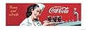 Coca Cola - Retro Werbung - Kunstdruck Artprint Werbe-Plakat Werbe-Poster - Gr&ouml;sse 95x33 cm