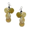 Mother of Pearl Four Shell Circular Dangle Earrings