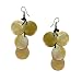 Mother of Pearl Four Shell Circular Dangle Earrings
