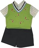Newborn Boys 3pc Kites Sweater Vest Short Set