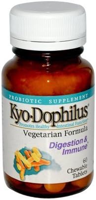 Kyolic Kyo Dophilus Vegetarian Formula Digestion and Immune 60 Chewable Tablets