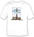 T-shirt with Canada, clouds, building, 