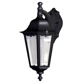 Adjusta-Post Classic One-Light Outdoor Downward Wall Sconce, Black with Clear Acrylic Beveled Lens #S74VC-BK
