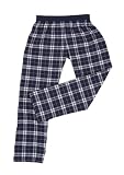 Navy Blue Silver Tartan Plaid check Fashion flannel pants with elastic waist 100% cotton available in 8 sizes and 28 colors