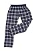 Navy Blue Silver Tartan Plaid check Fashion flannel pants with elastic waist 100% cotton available in 8 sizes and 28 colors