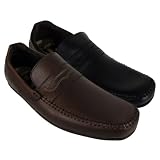 Mens Leather Base London Fray Designer Smart Slip On Formal Shoes Size UK 8-11