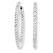 14K White Gold 1 ct. Diamond Hoop Earrings