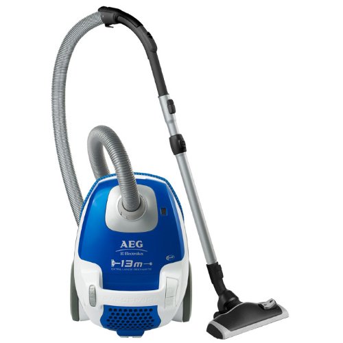 AEG AES 355 Staubsauger / Ergospace / 2000 Watt / mit Beutel / Extra Langer Schlauch 2.5 m / Inklusive Hartbodendüse / Hepa-H-12 Filter
