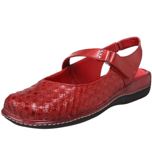 Softwalk Women's Lucerne Sandal,Dark Red Woven Leather,11 M US