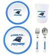 Carolina Panthers 5 Piece Children's Dinner Set - Football Sports Merchandise